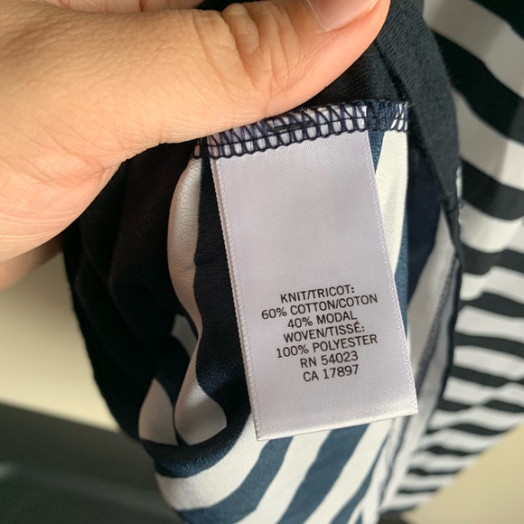 Banana Republic Blue Striped Back Tank Top Blouse - Picture 4 of 4